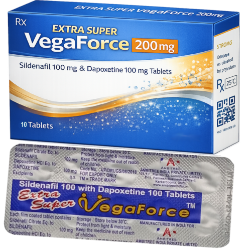 Extra Super Vega Force 200mg : cena za 2 balenia - 20ks tablet