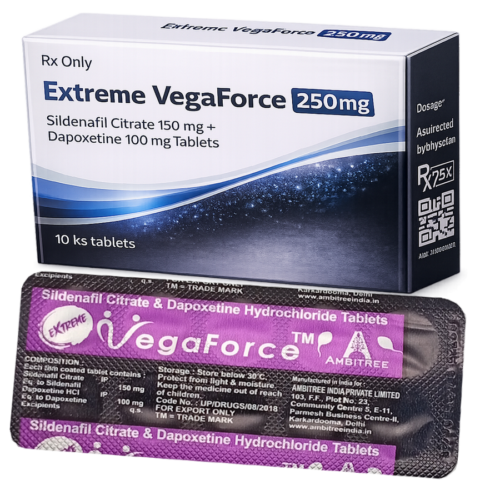 Extreme VegaForce 250mg : cena za 2 balenia - 20ks tablet