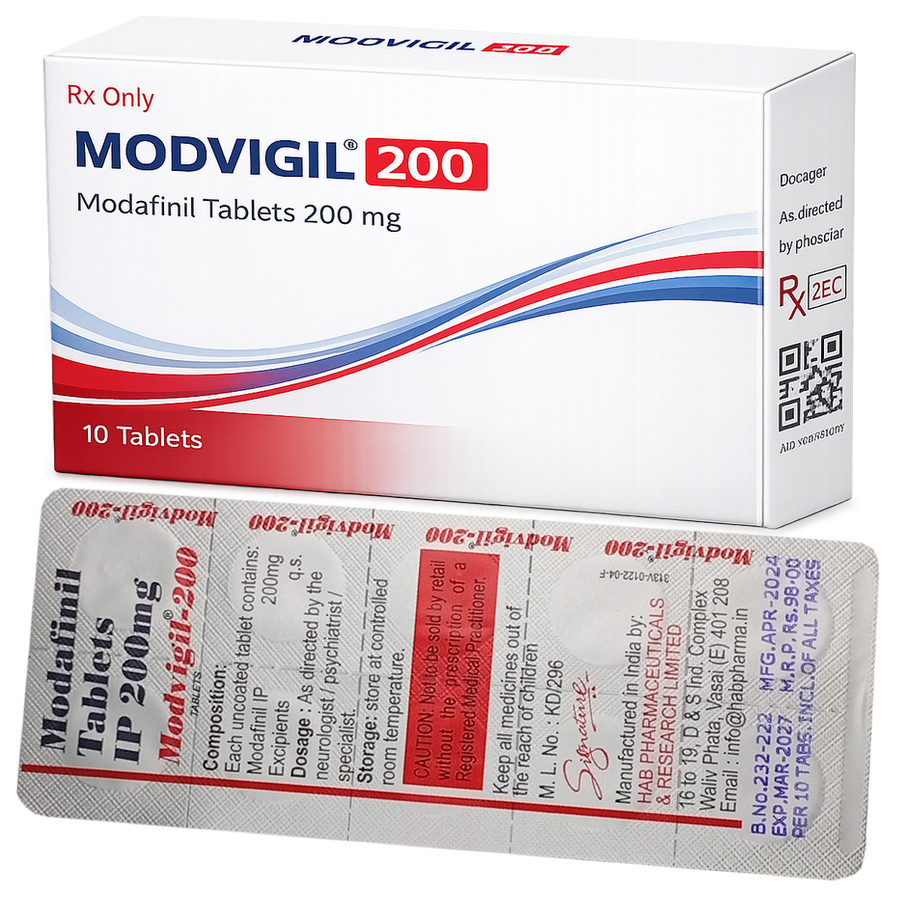 Modvigil 200mg : cena za 2 balenia - 20ks tablet