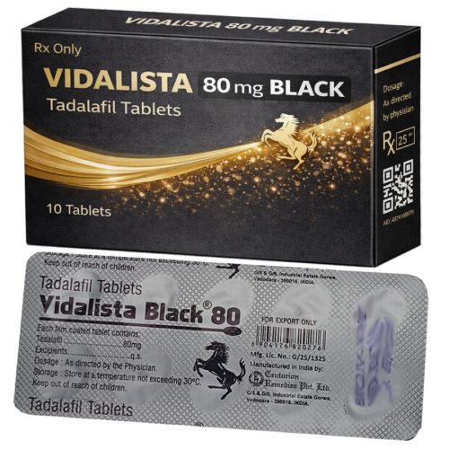 Vidalista 80mg Black : cena za 2 balenia - 20ks tablet
